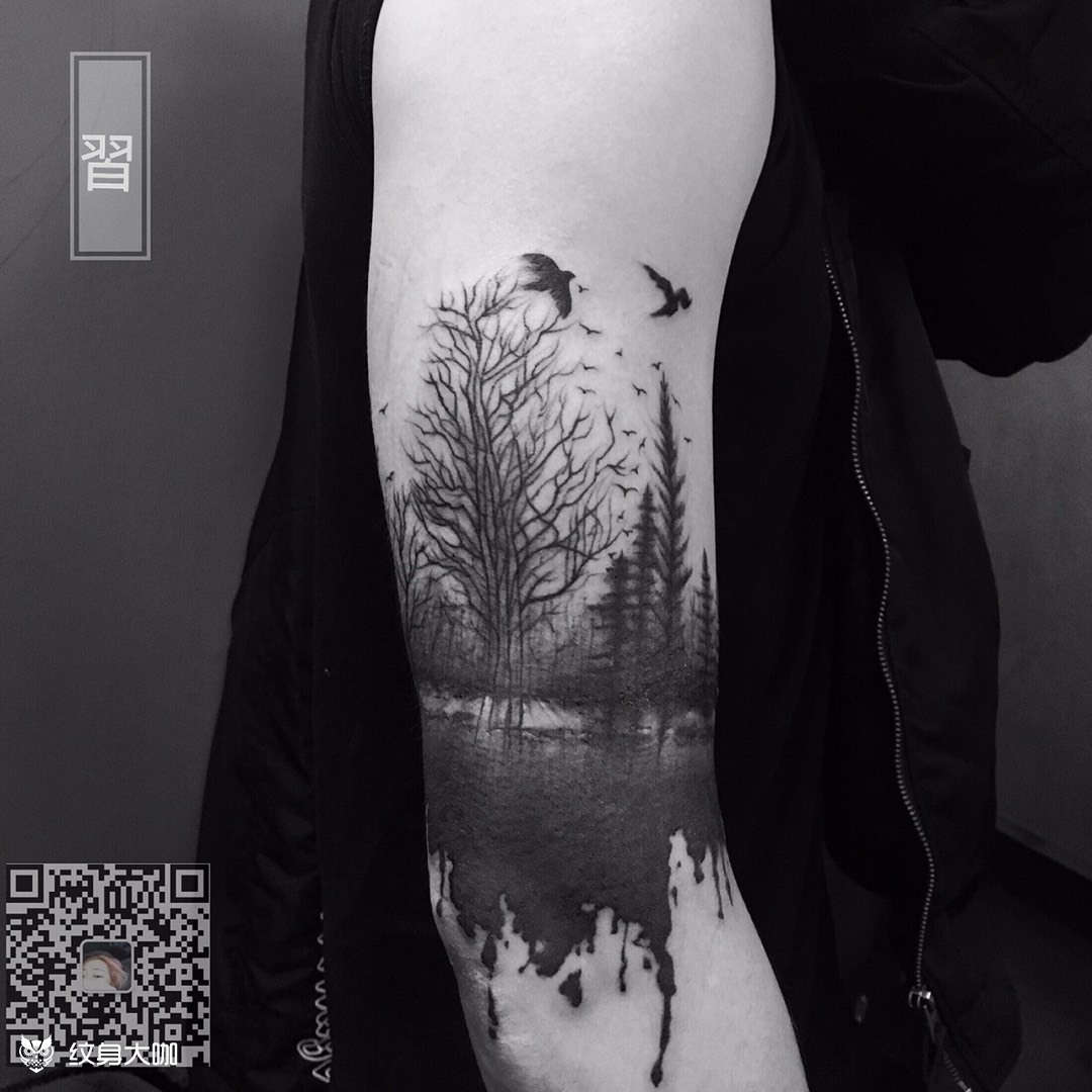重庆森林_纹身图案手稿图片_习麽麼的纹身作品集