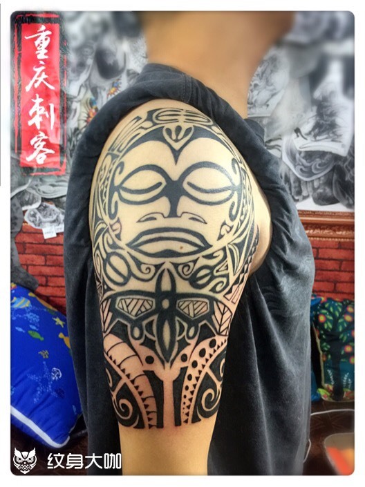 玛雅图腾花臂_纹身图案手稿图片_zero/mx的纹身作品集