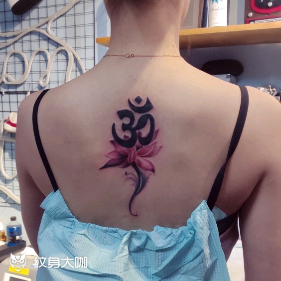 小梵文莲花_纹身图案手稿图片_郑凯的纹身作品集