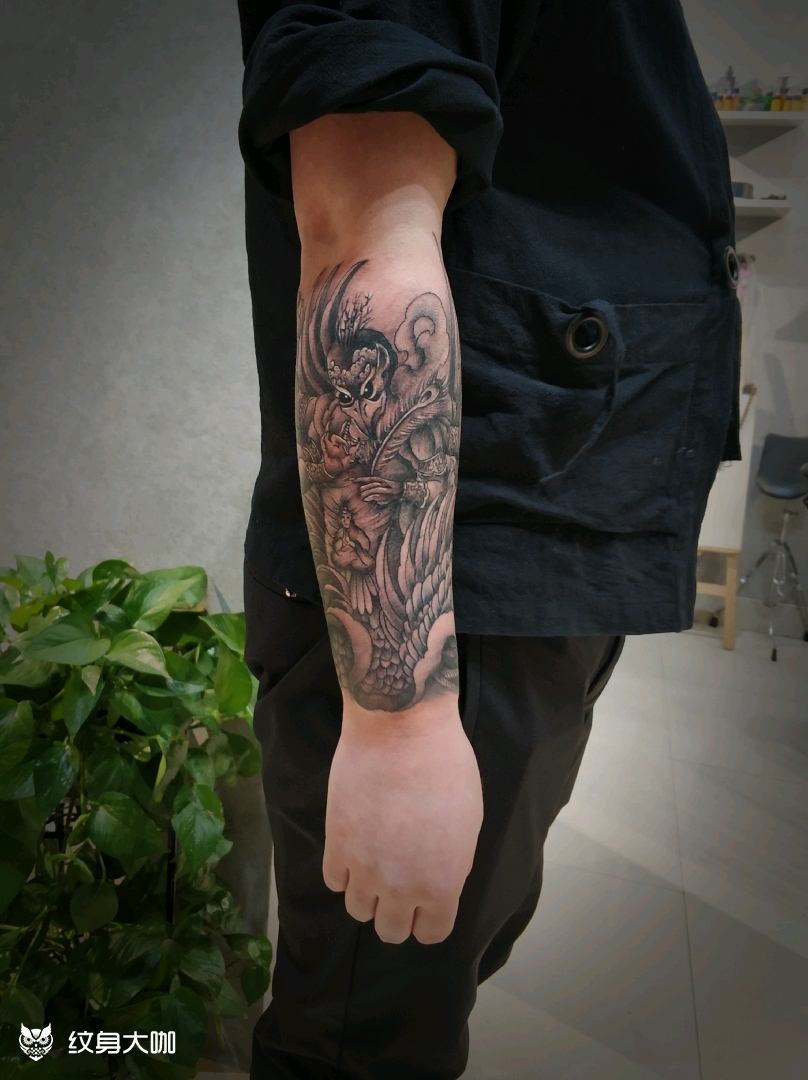 金翅大鹏雕_纹身图案手稿图片_张亚廷的纹身作品集