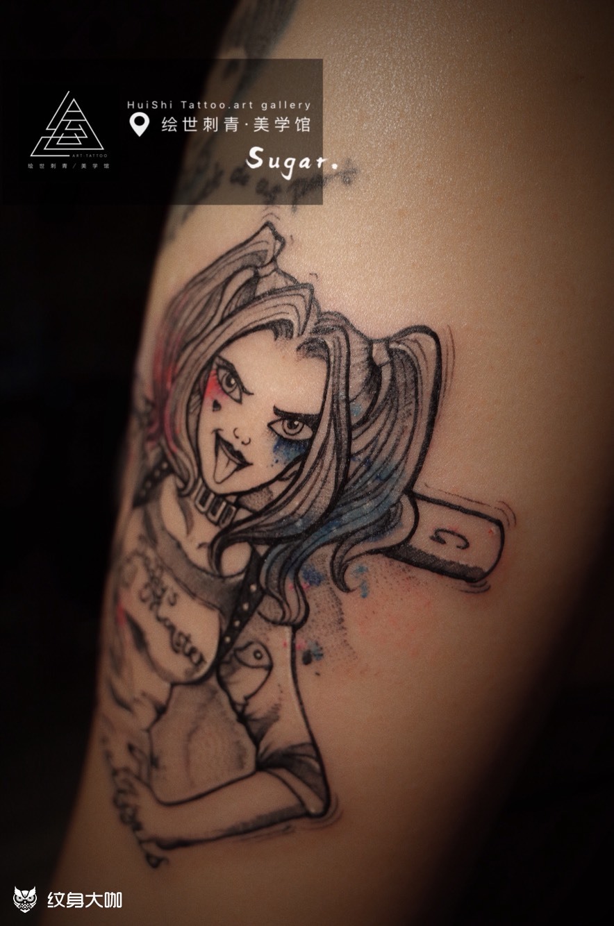 q版小丑女_纹身图案手稿图片_苏曼的纹身作品集