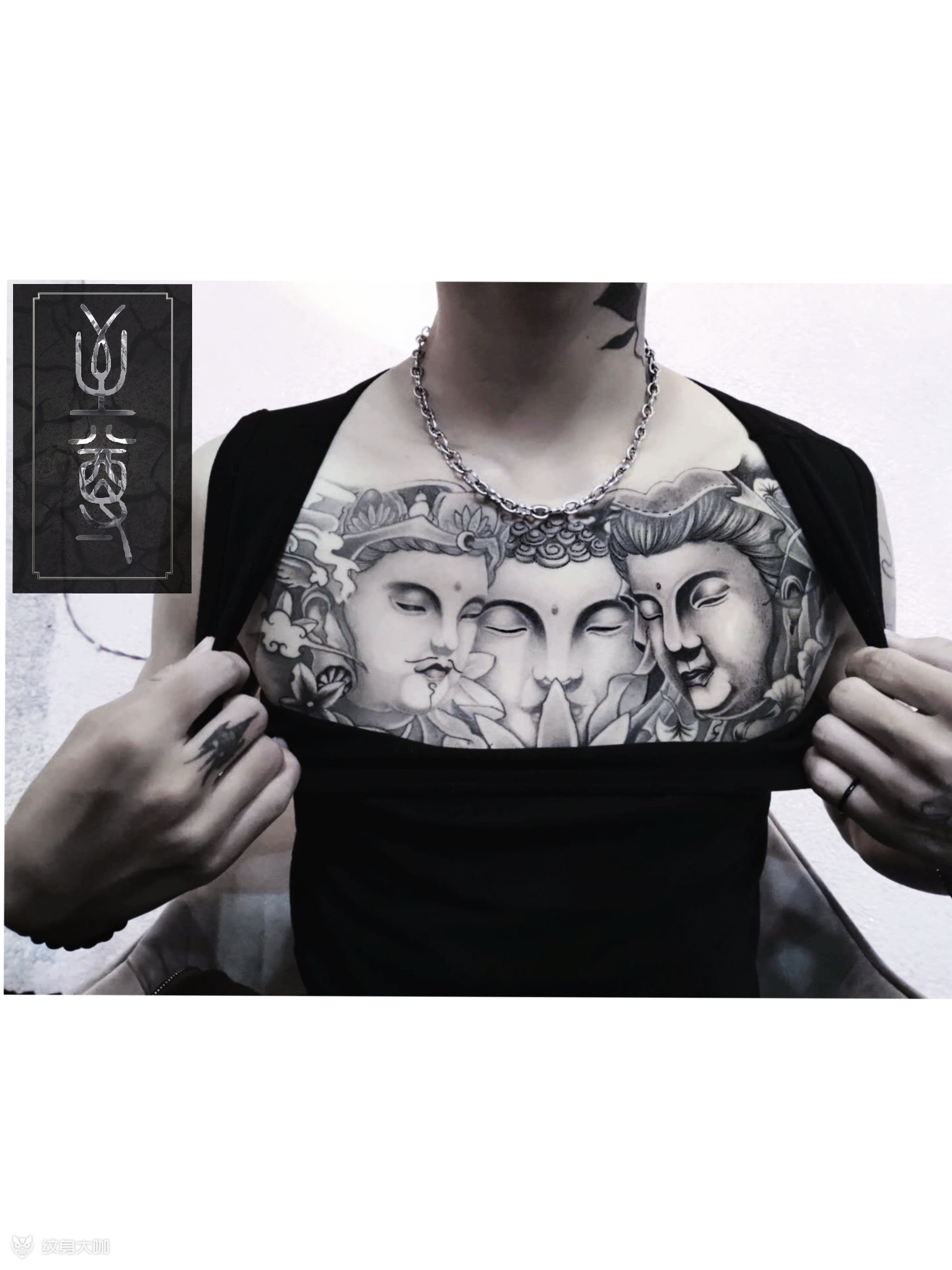 三面佛_纹身图案手稿图片_鹿城·至尊98宗传统的纹身作品集
