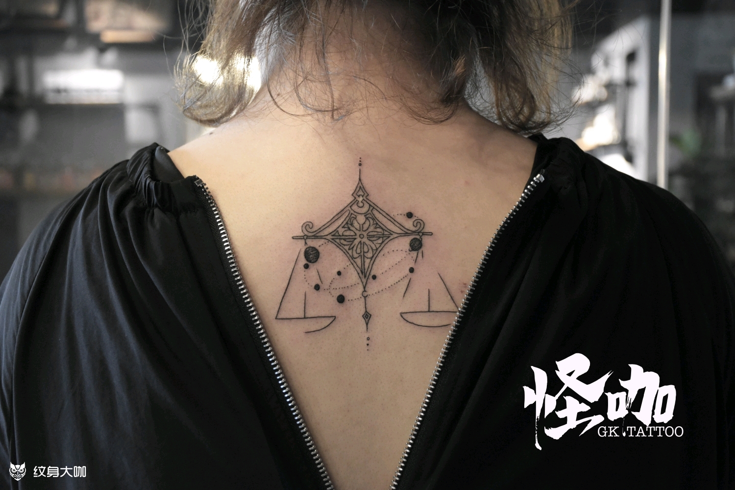 天秤座7015_纹身图案手稿图片_蛙蛙的纹身作品集