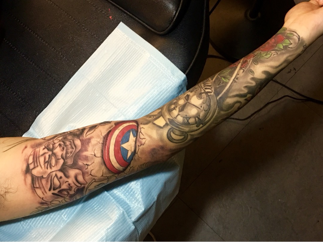 欧式_纹身图案手稿图片_何中平的纹身作品集
