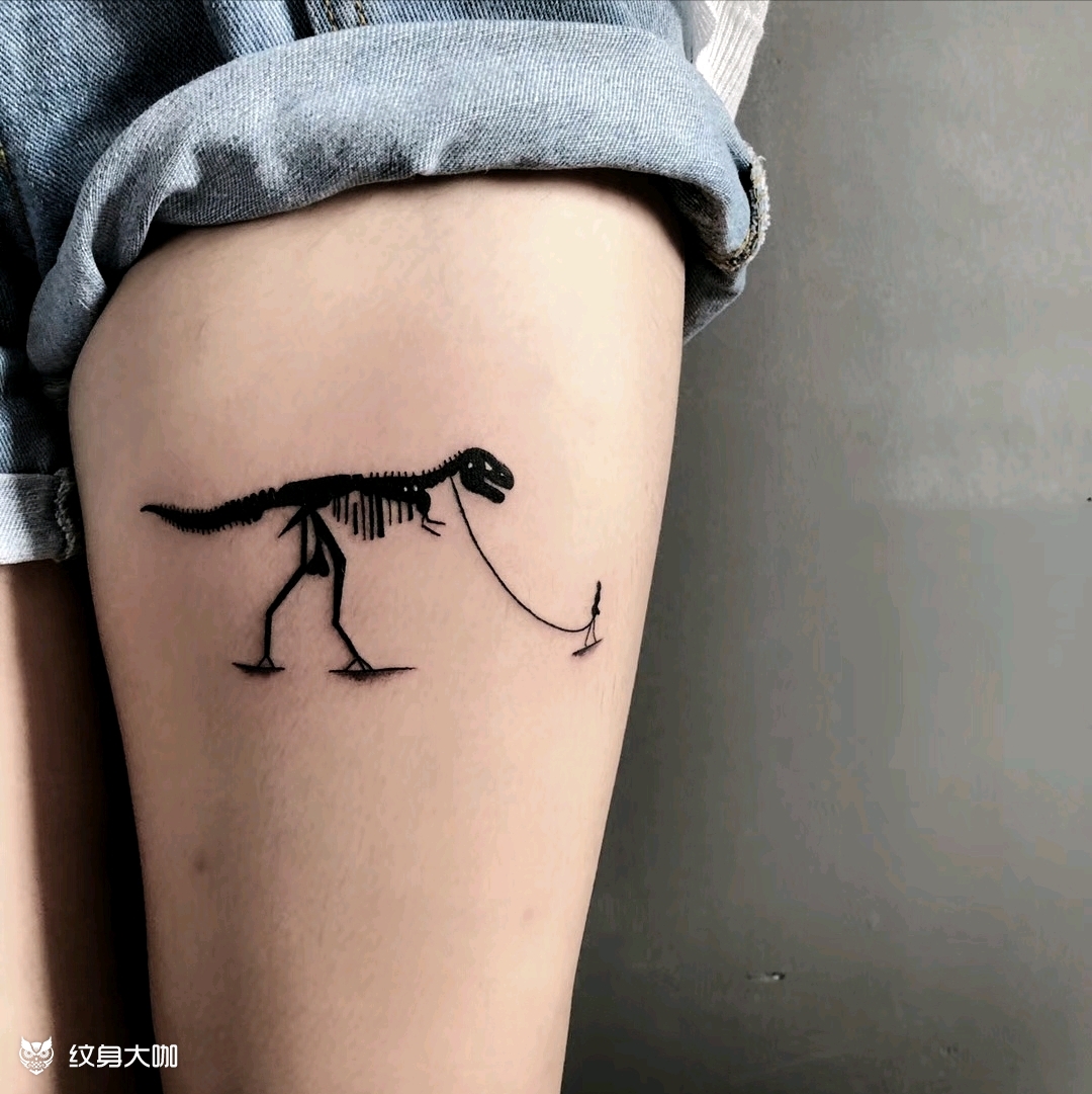小恐龙_纹身图案手稿图片_纹子的纹身作品集
