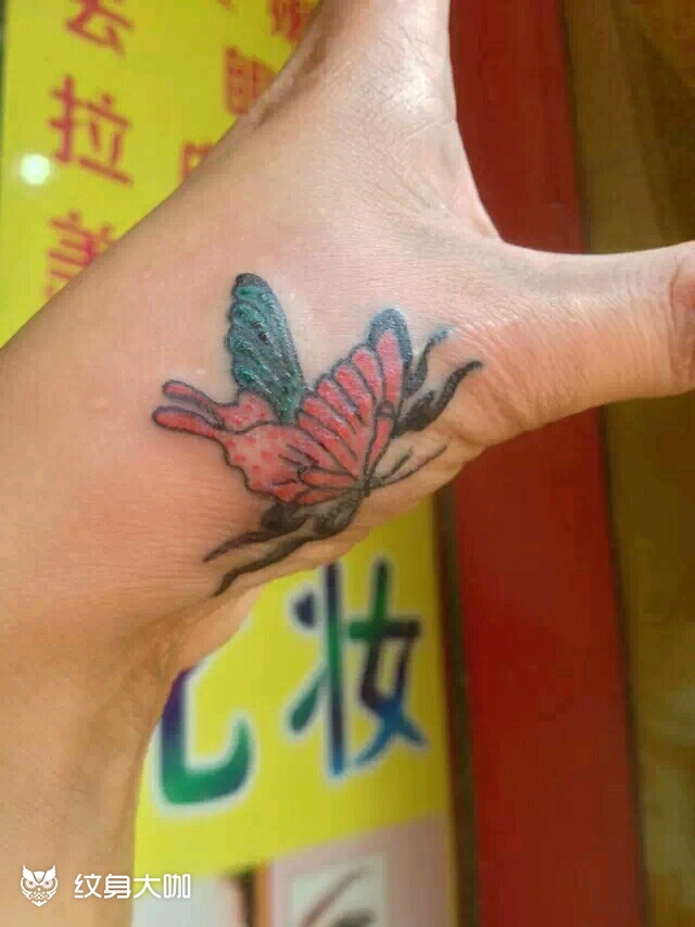 蝴蝶_纹身图案手稿图片_雷小青的纹身作品集