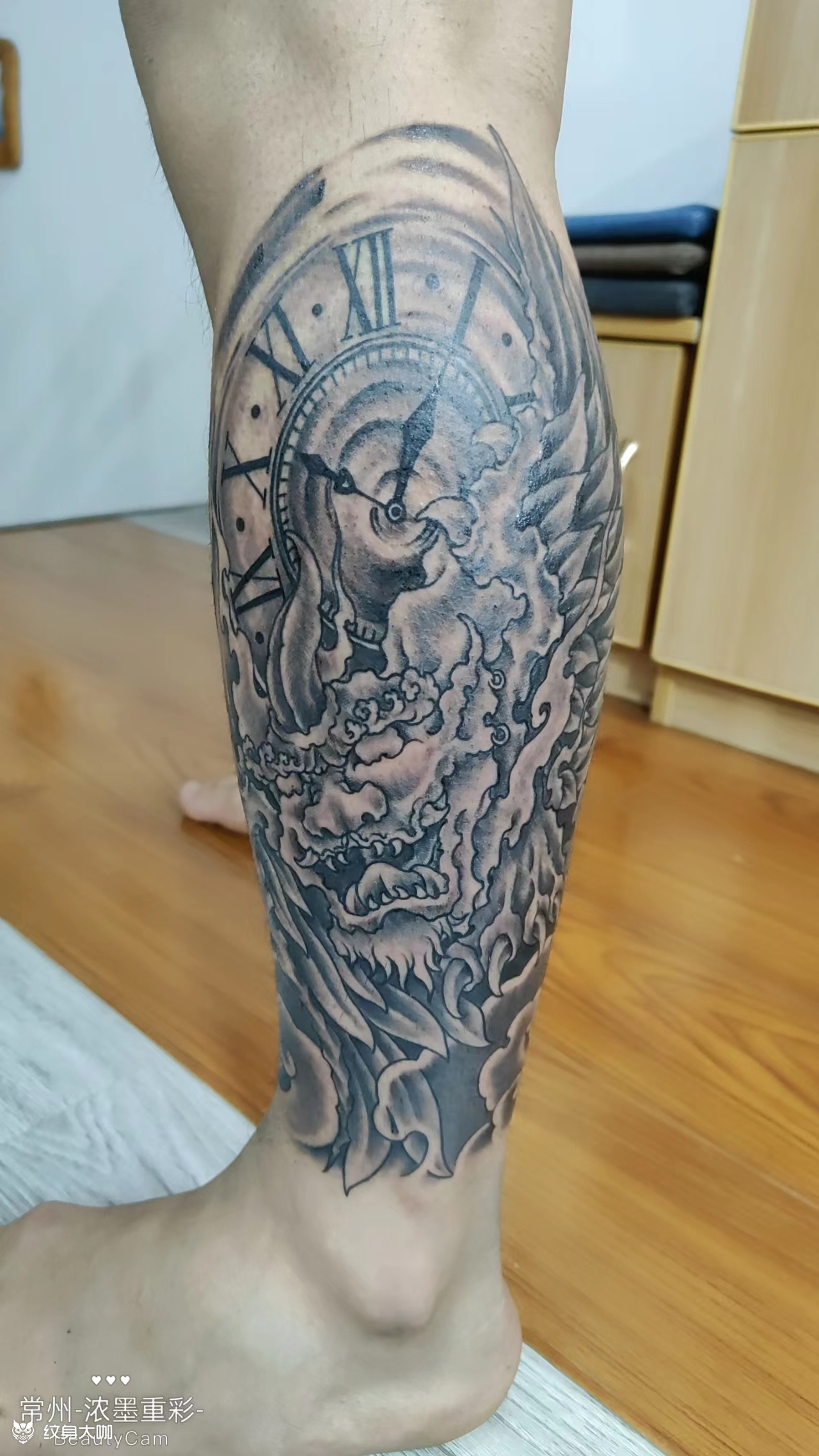 穷奇_纹身图案手稿图片_王东的纹身作品集