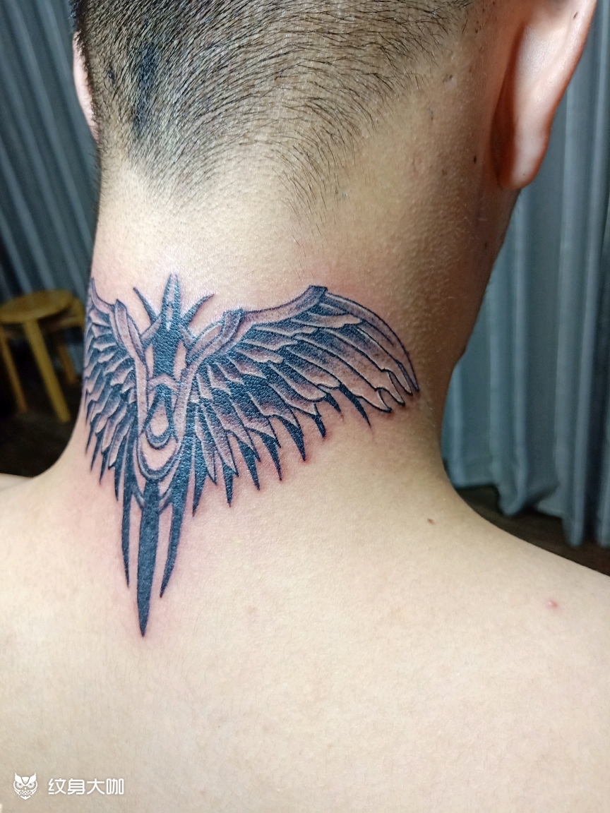 翅膀_纹身图案手稿图片_李世泽的纹身作品集