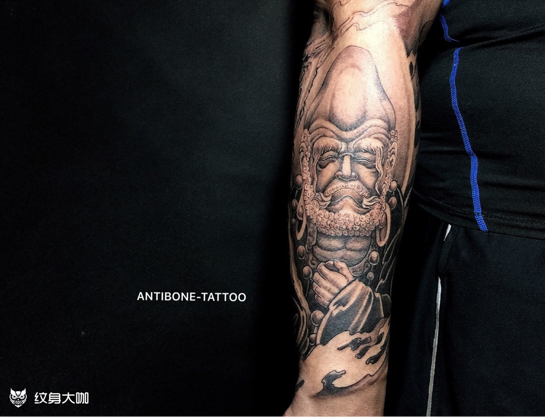 达摩祖师#_纹身图案手稿图片_lee的纹身作品集