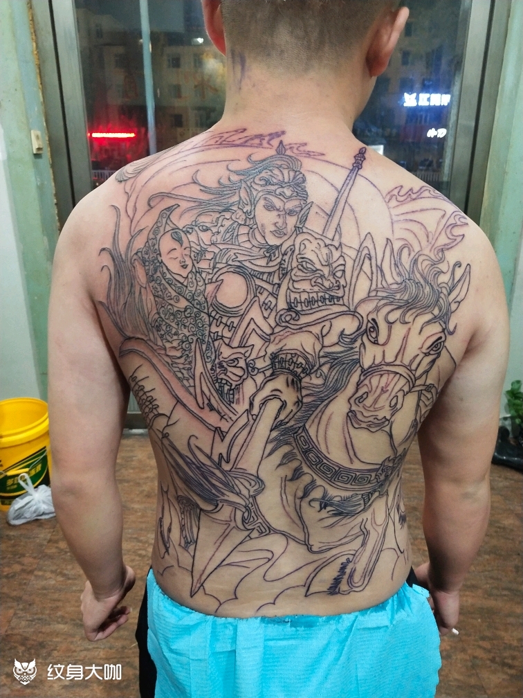 赵云救主_纹身图案手稿图片_赵长雨的纹身作品集
