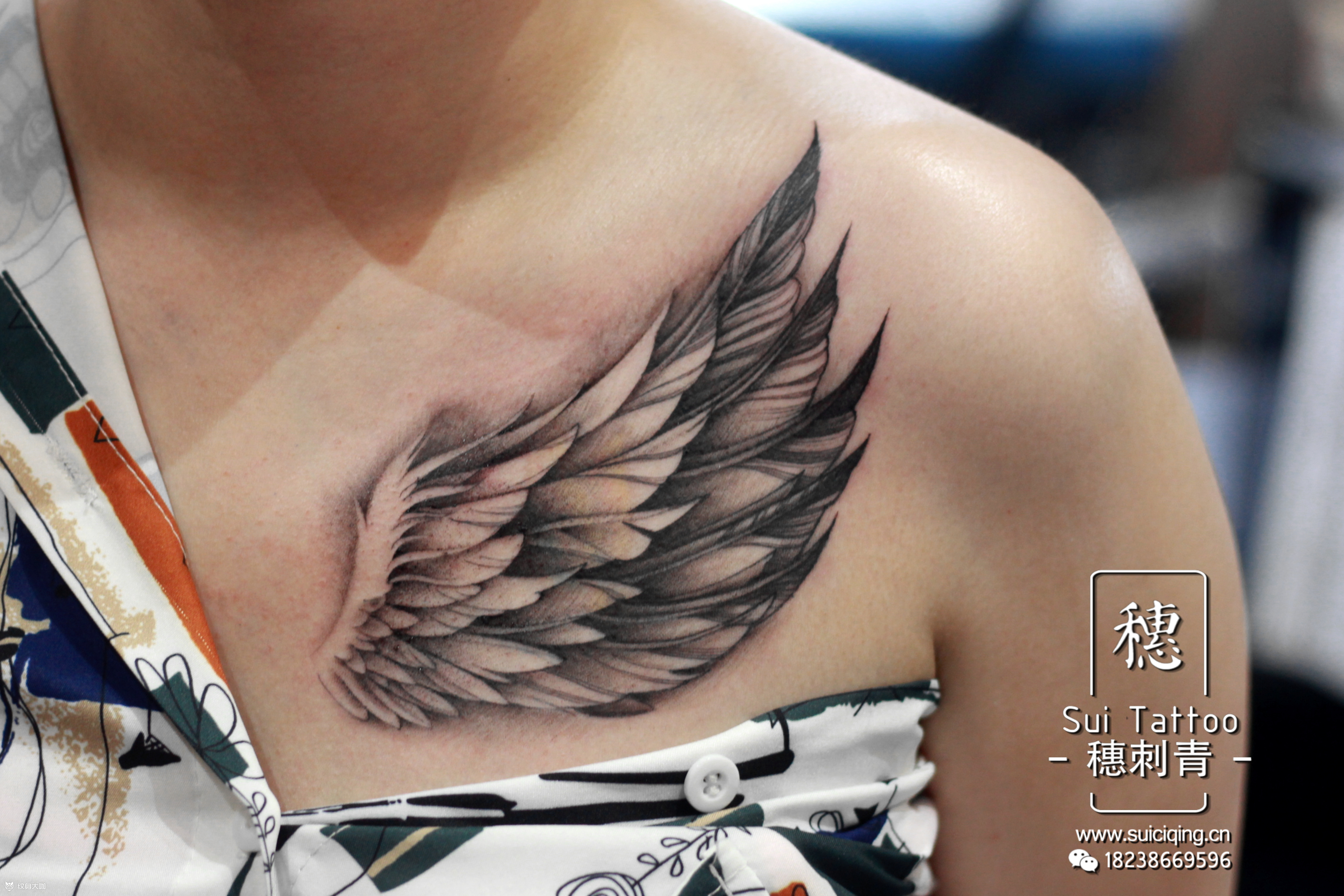 翅膀by:穗哥_纹身图案手稿图片_张点点的纹身作品集