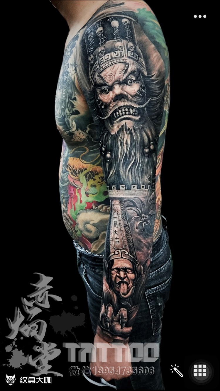 阎王 黑白无常_纹身图案手稿图片_赤焰堂的纹身作品集
