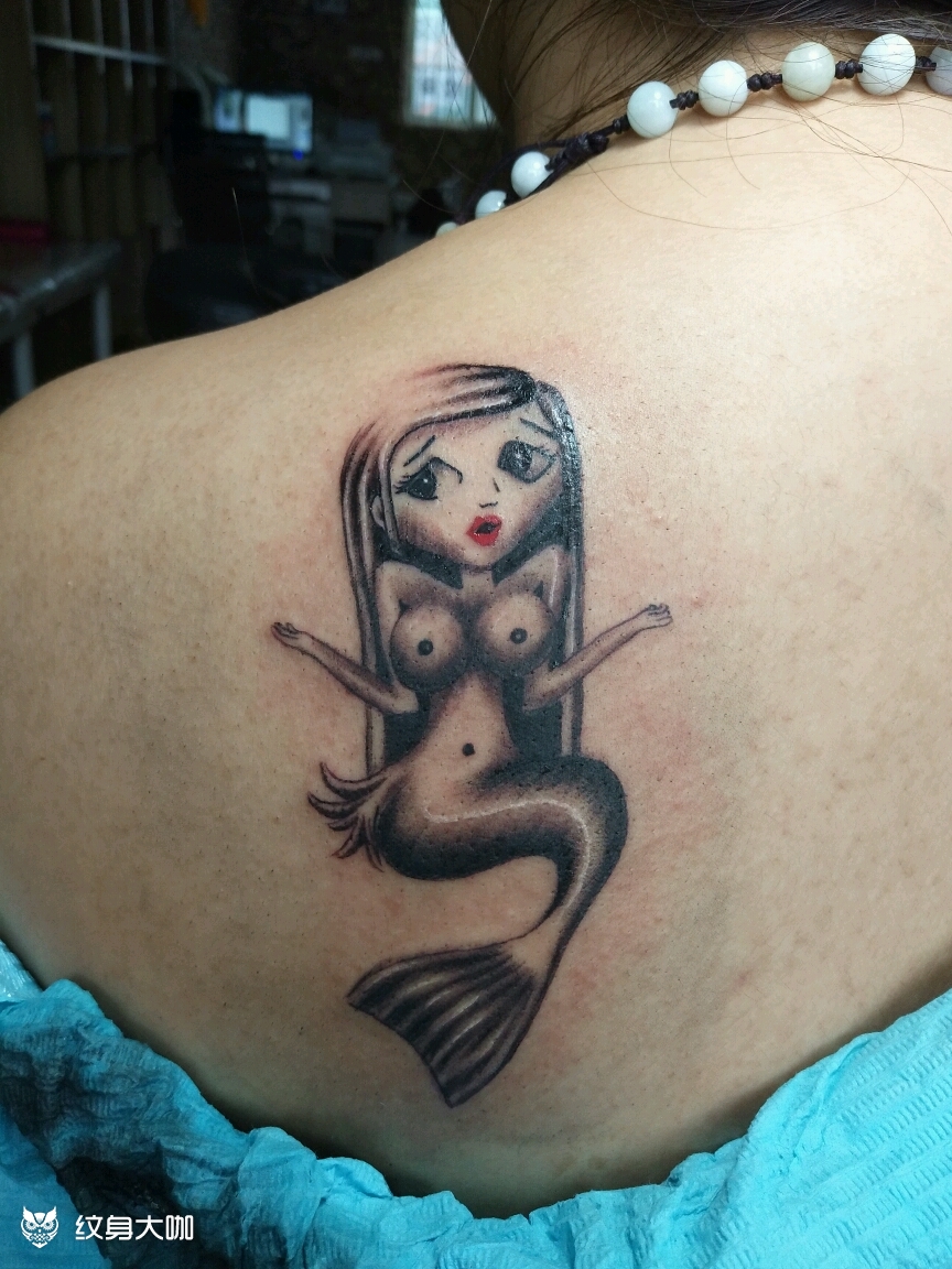 小美人鱼_纹身图案手稿图片_新刺客营的纹身作品集