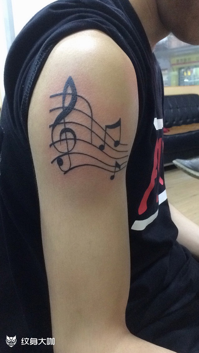 音符_纹身图案手稿图片_相逢的纹身作品集