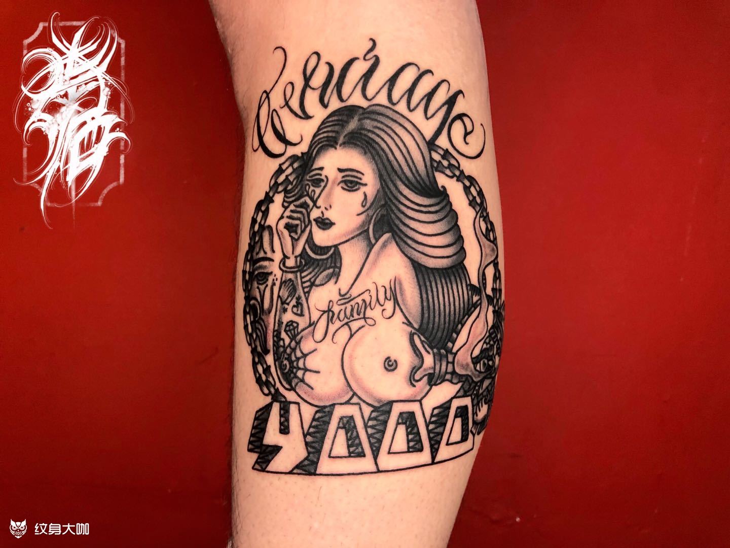 墨西哥女郎_纹身图案手稿图片_柒酒tattoo-酒儿的纹身作品集