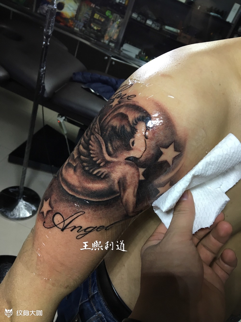 天使_纹身图案手稿图片_无为的纹身作品集