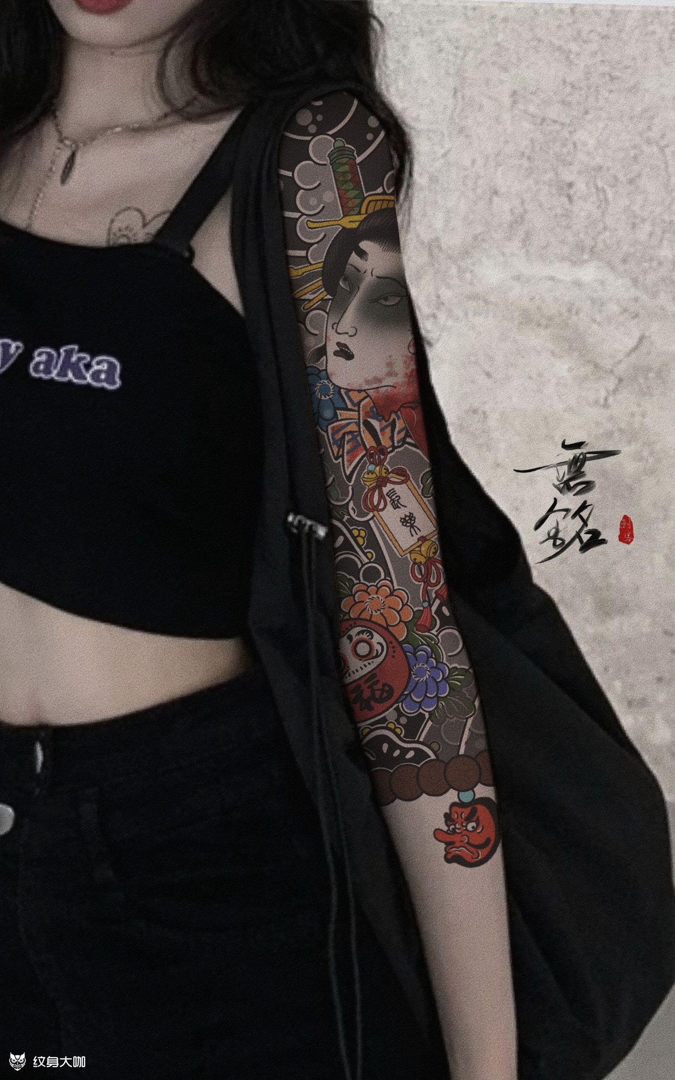 生首七分袖小合集上身示意图!_纹身吧社区 - 纹身大咖