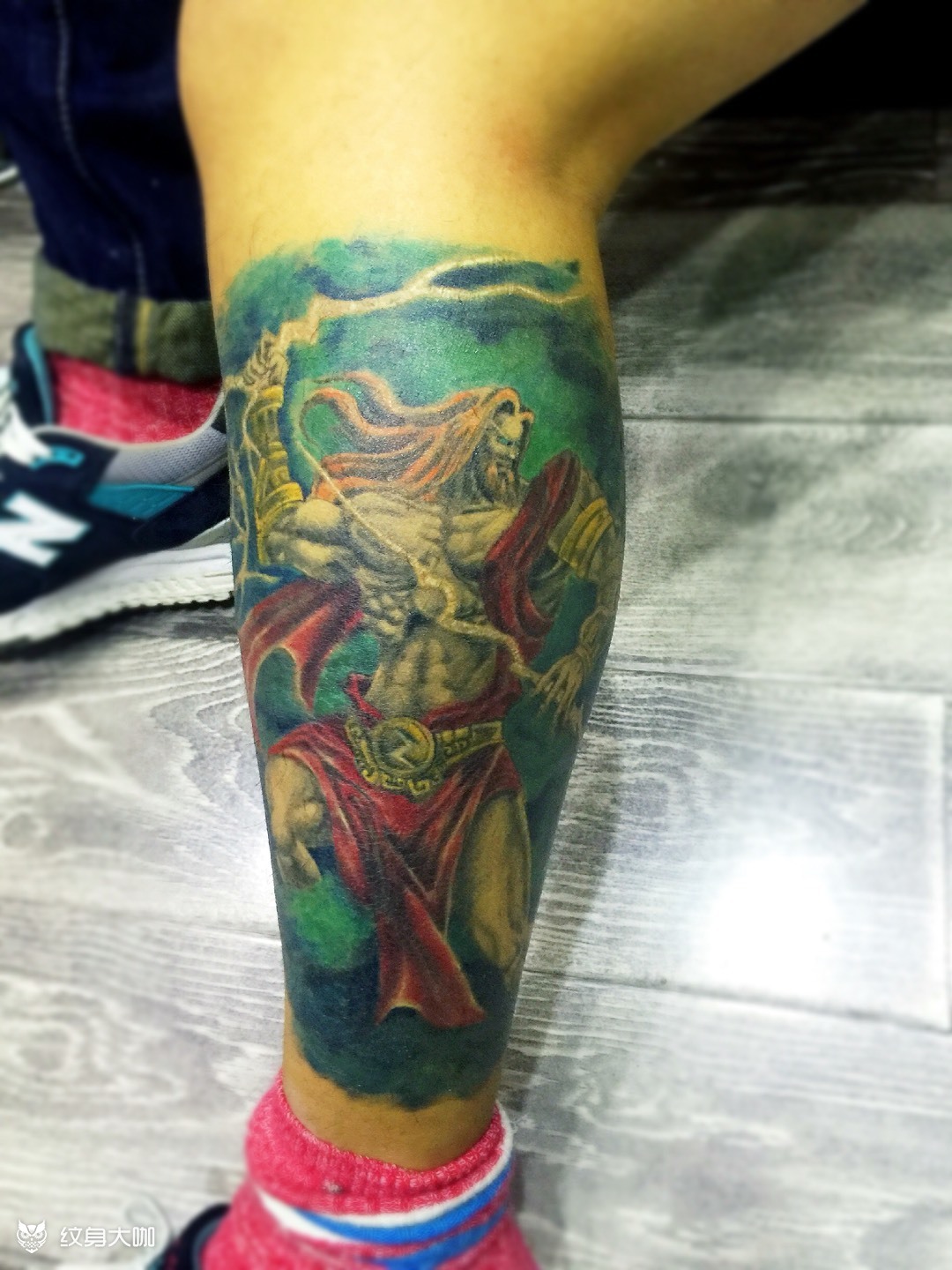 宙斯_纹身图案手稿图片_景灏的纹身作品集