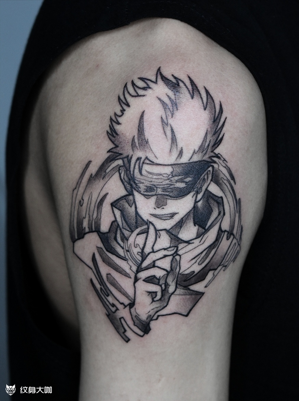 五条悟_纹身图案手稿图片_覌正的纹身作品集