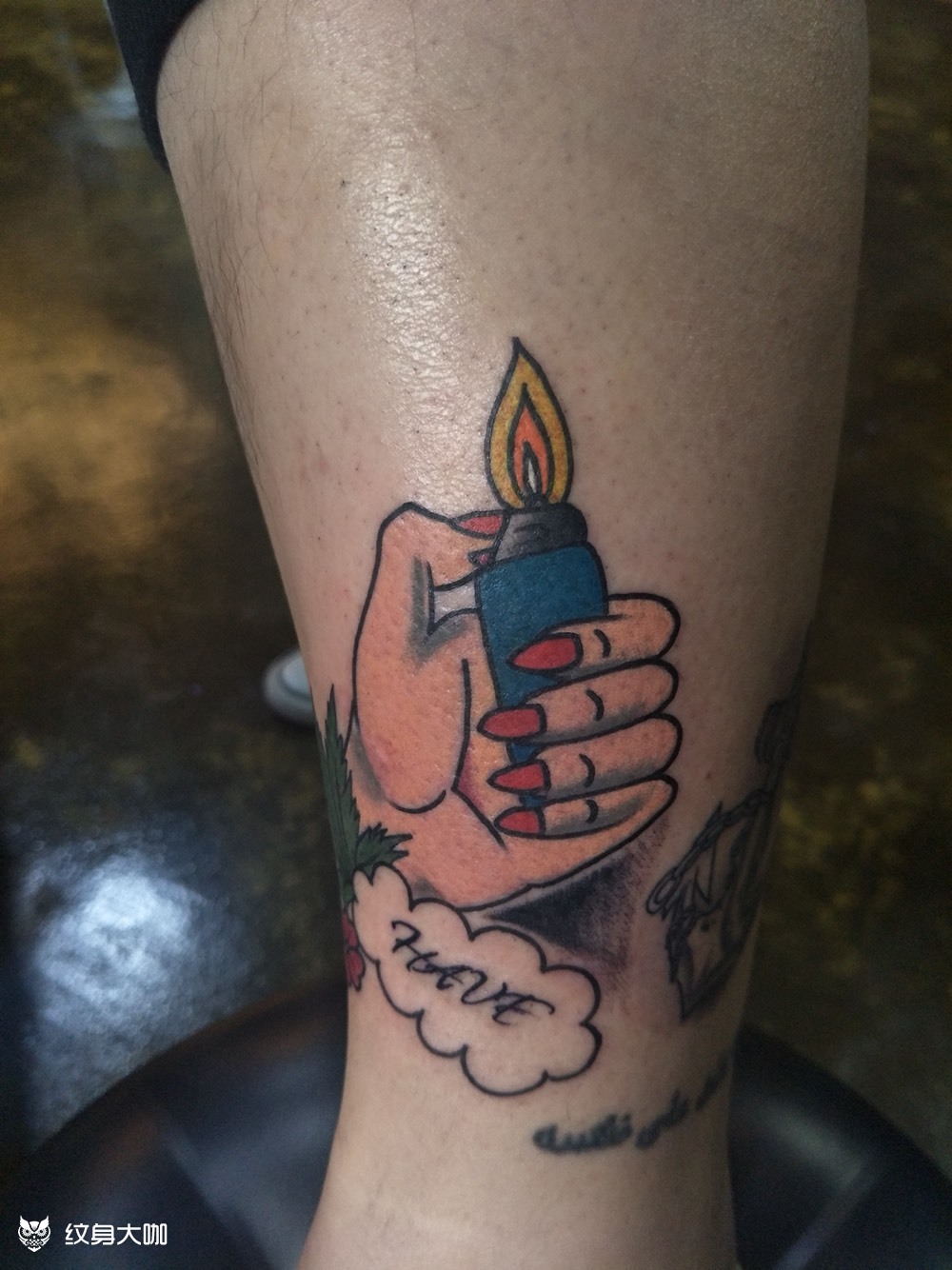 香烟08～刺青师牛小呆作品_纹身图案手稿图片_刘绯的纹身作品集