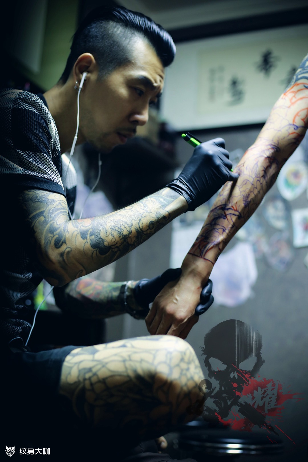 花臂男耀扬刺青