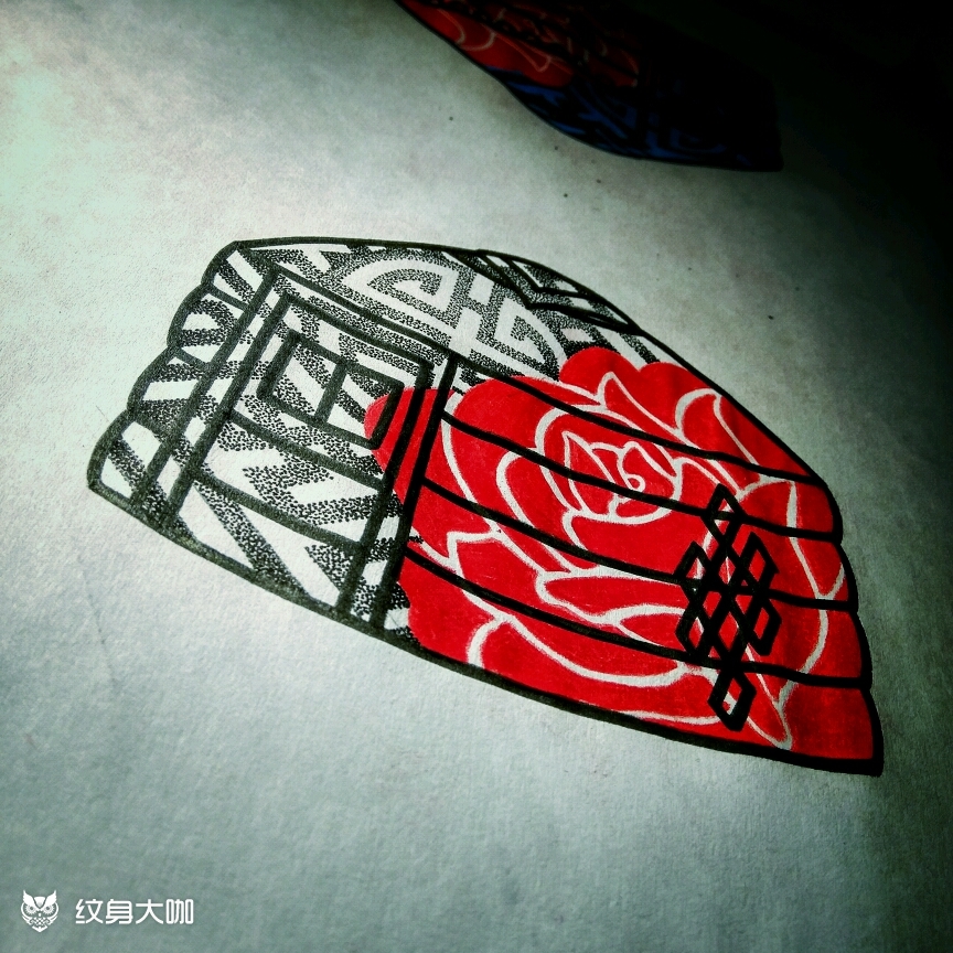 蒙古包_纹身图案手稿图片_韩胜隆的纹身作品集