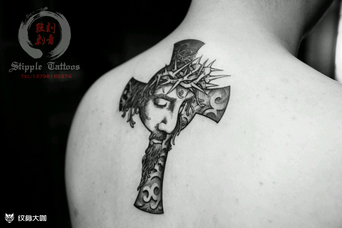 耶稣_纹身图案手稿图片_阿诺的纹身作品集