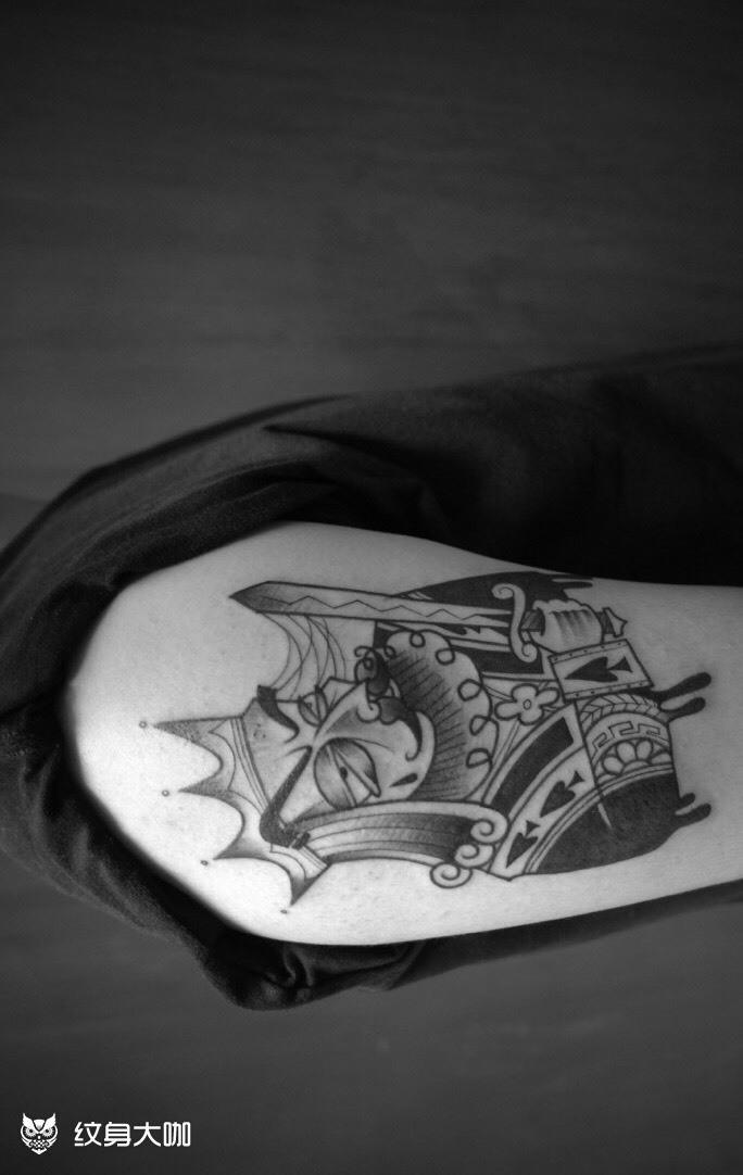 黑桃k_纹身图案手稿图片_mr.t的纹身作品集