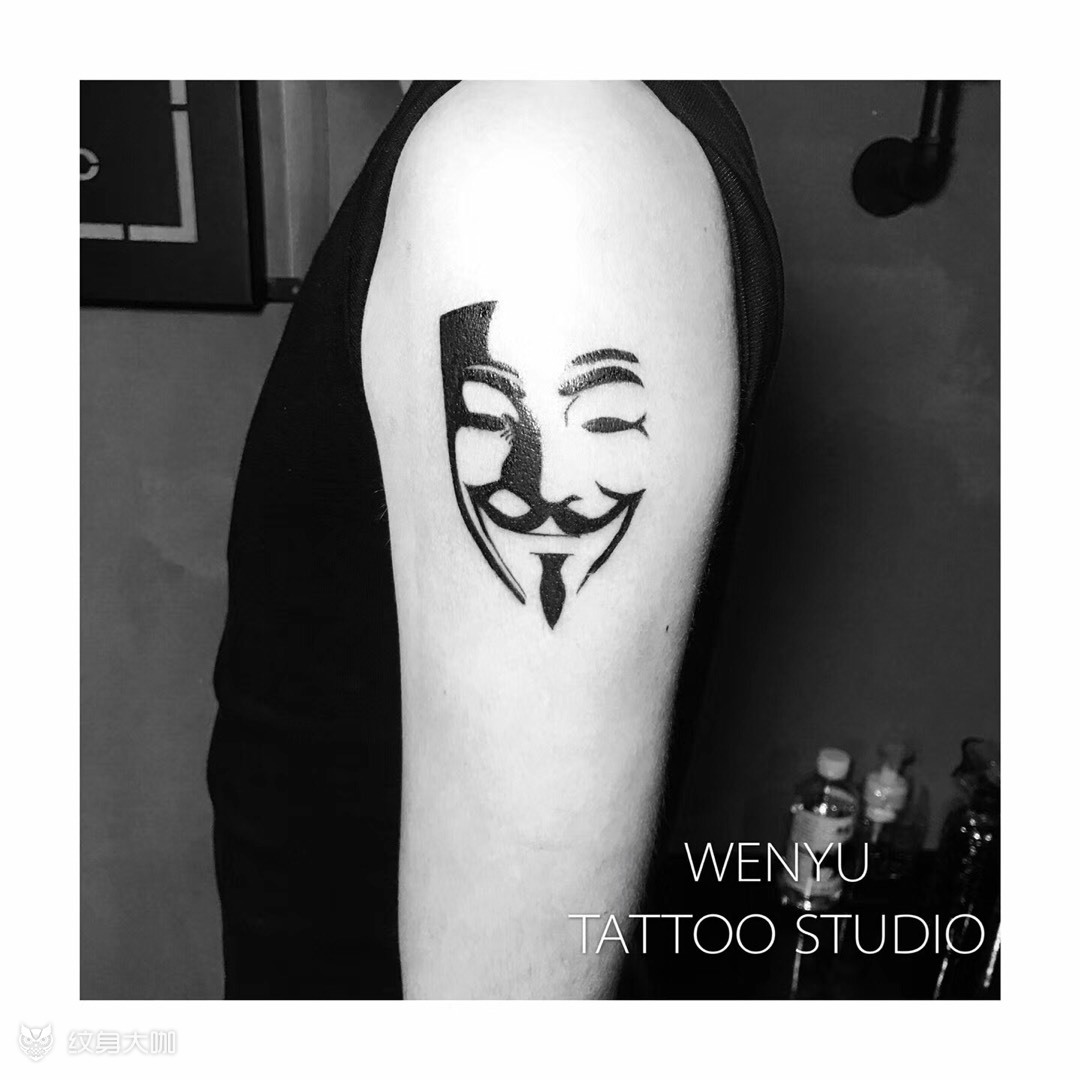v字仇杀队_纹身图案手稿图片_老郑的纹身作品集