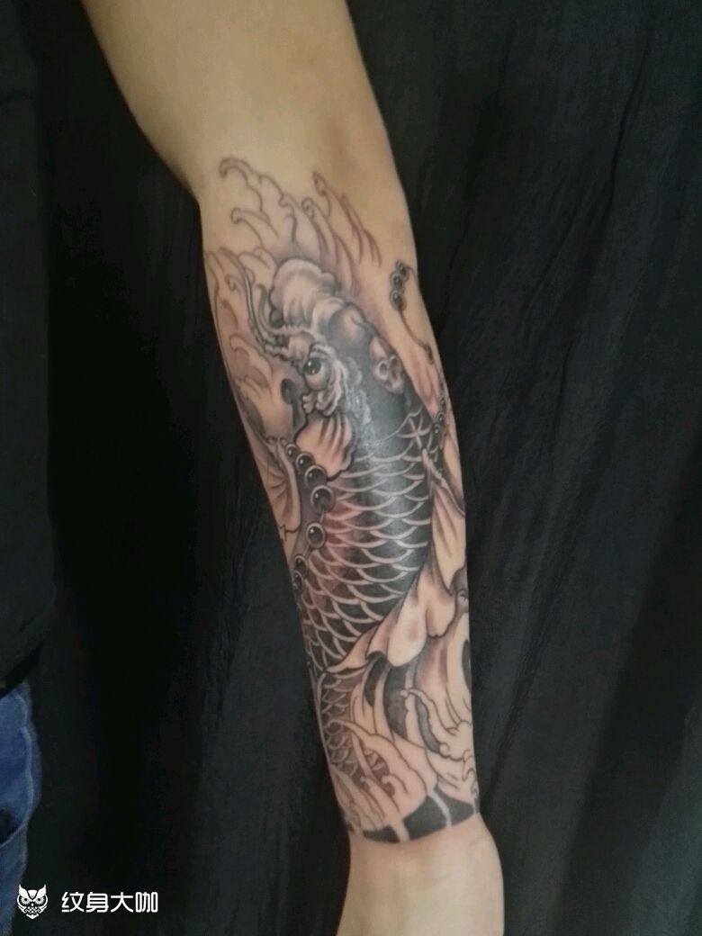小臂鱼_纹身图案手稿图片_马老丝儿的纹身作品集