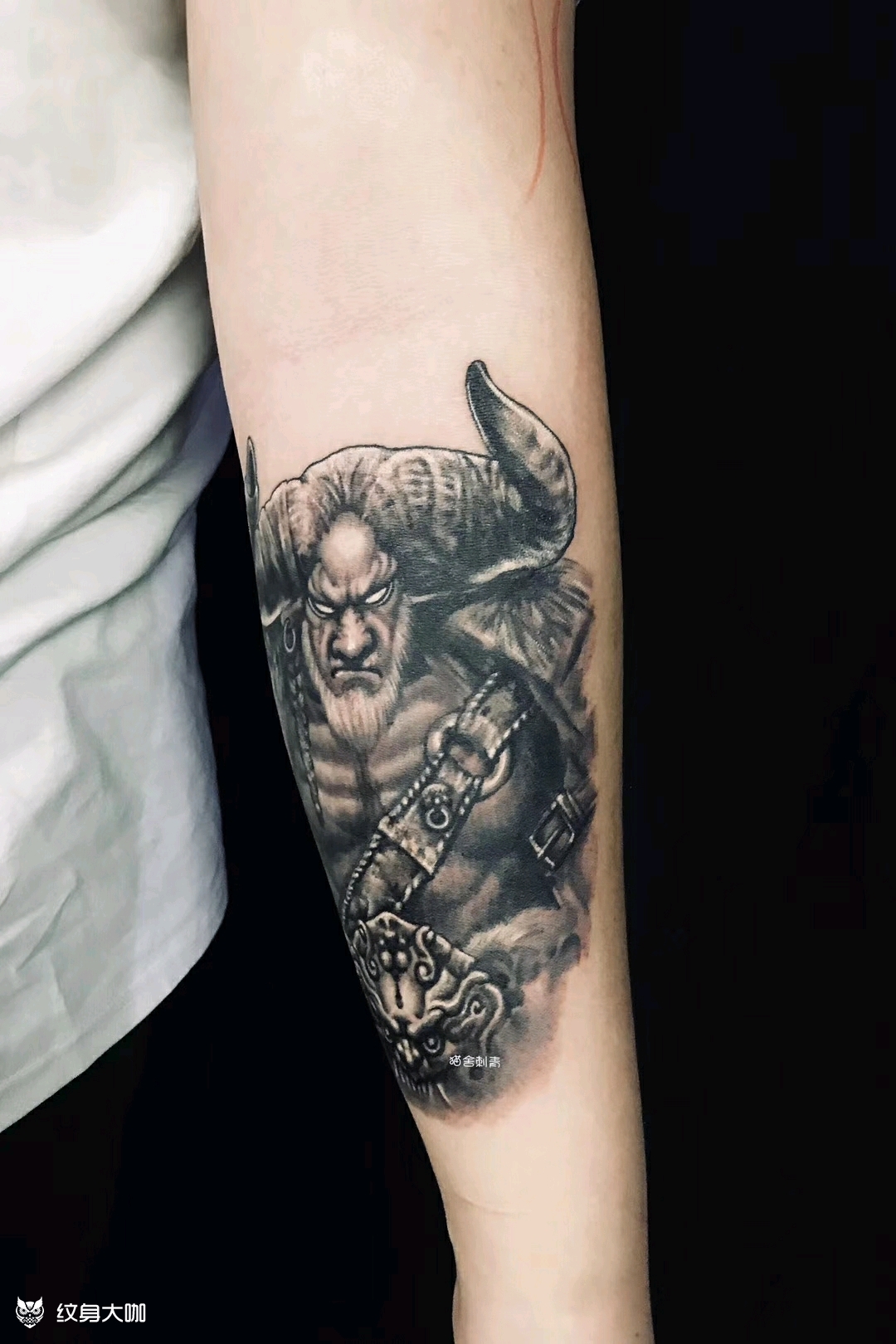 牛魔王_纹身图案手稿图片_孙涛的纹身作品集