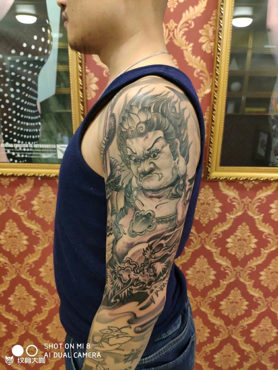 不动明王_纹身图案手稿图片_华青社的纹身作品集