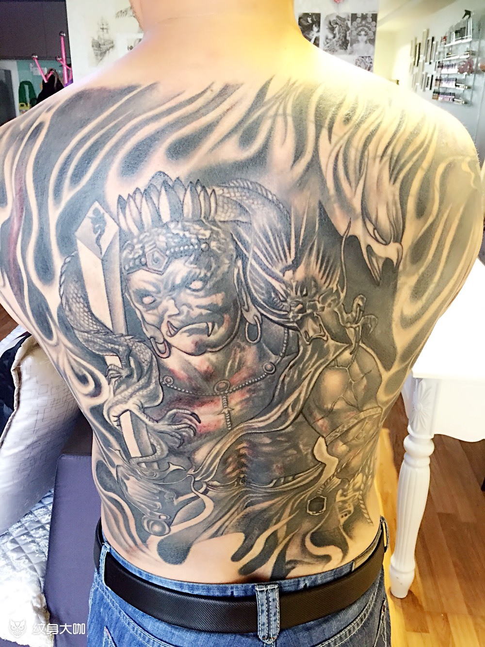 不动明王_纹身图案手稿图片_孟洁的纹身作品集