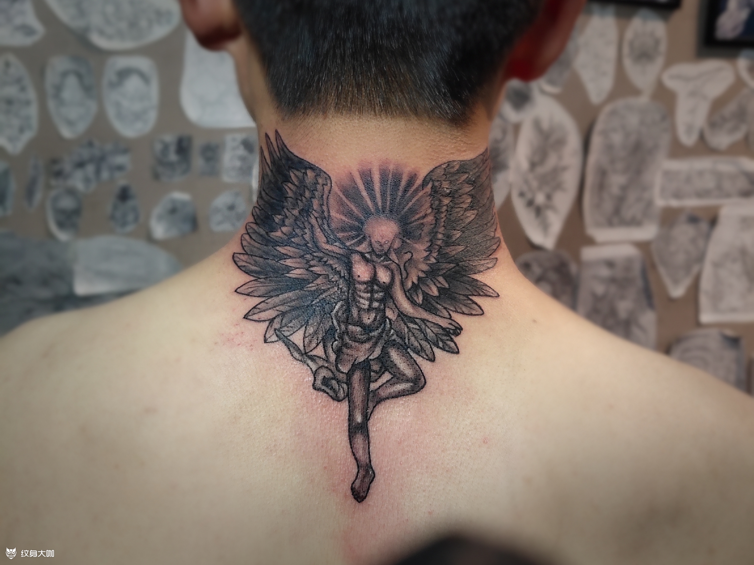炽天使_纹身图案手稿图片_杨永恒的纹身作品集