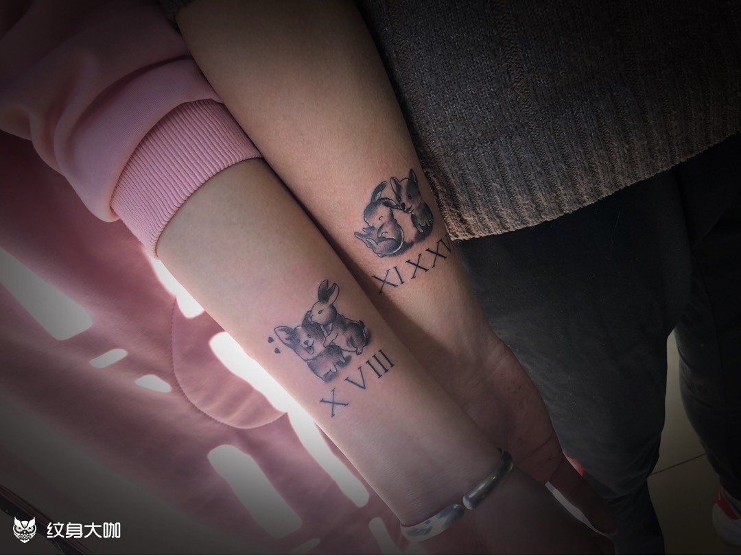情侣小图_纹身图案手稿图片_雷晓飞的纹身作品集