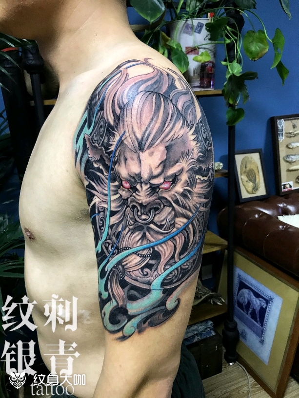牛魔王_纹身图案手稿图片_纹银的纹身作品集