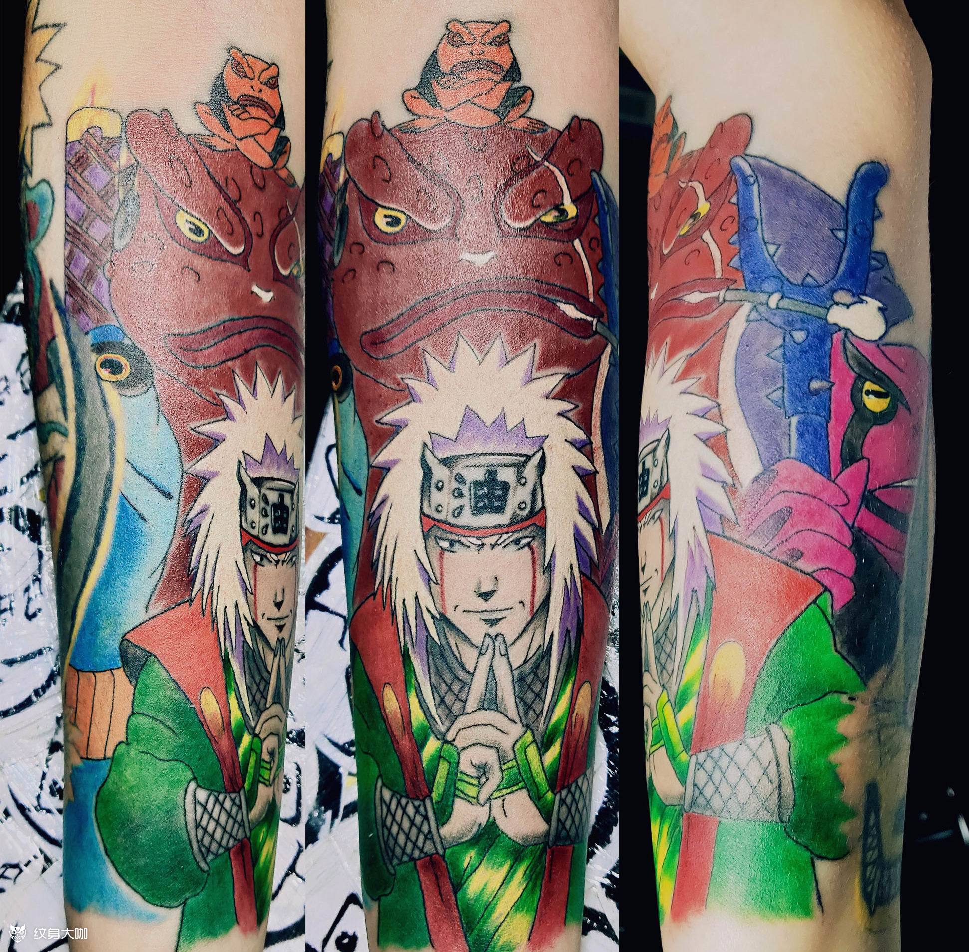 自来也_纹身图案手稿图片_小可的纹身作品集