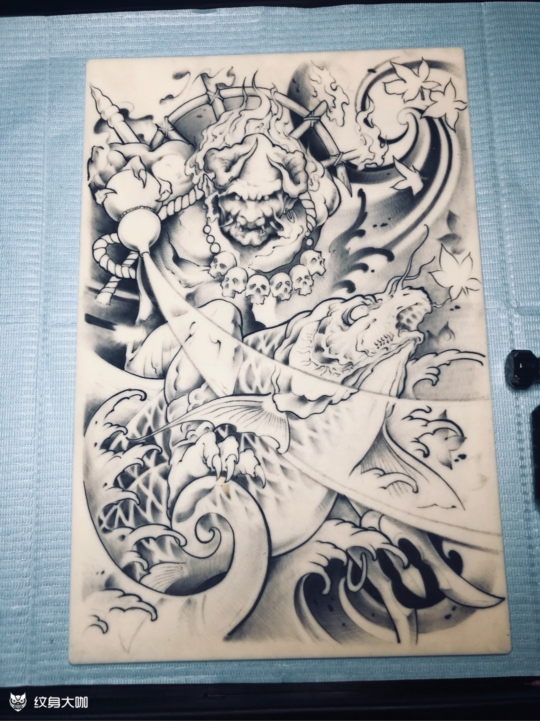 夜叉_纹身图案手稿图片_阿sir的纹身作品集