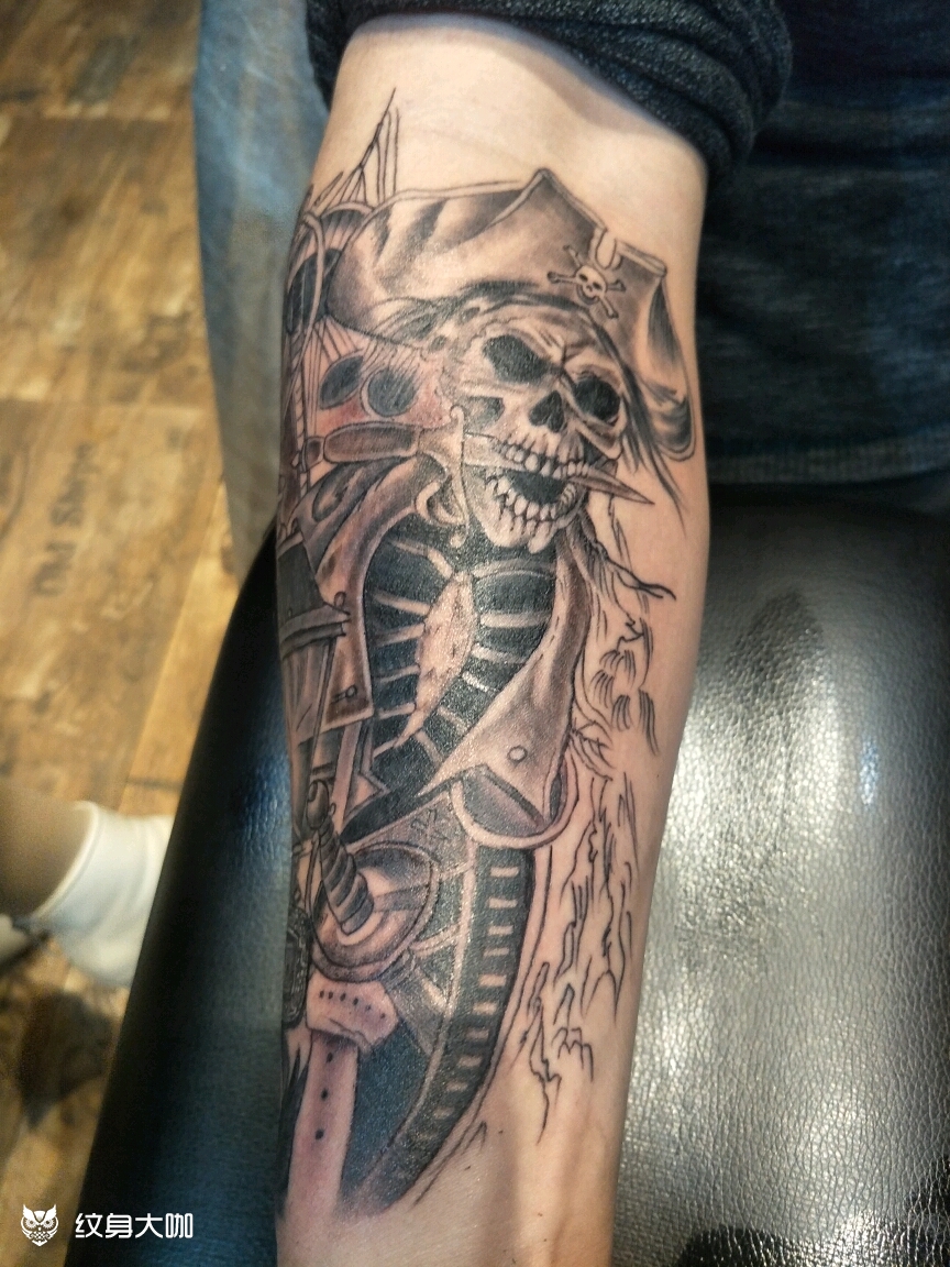 加勒比海盗._纹身图案手稿图片_徐增国的纹身作品集