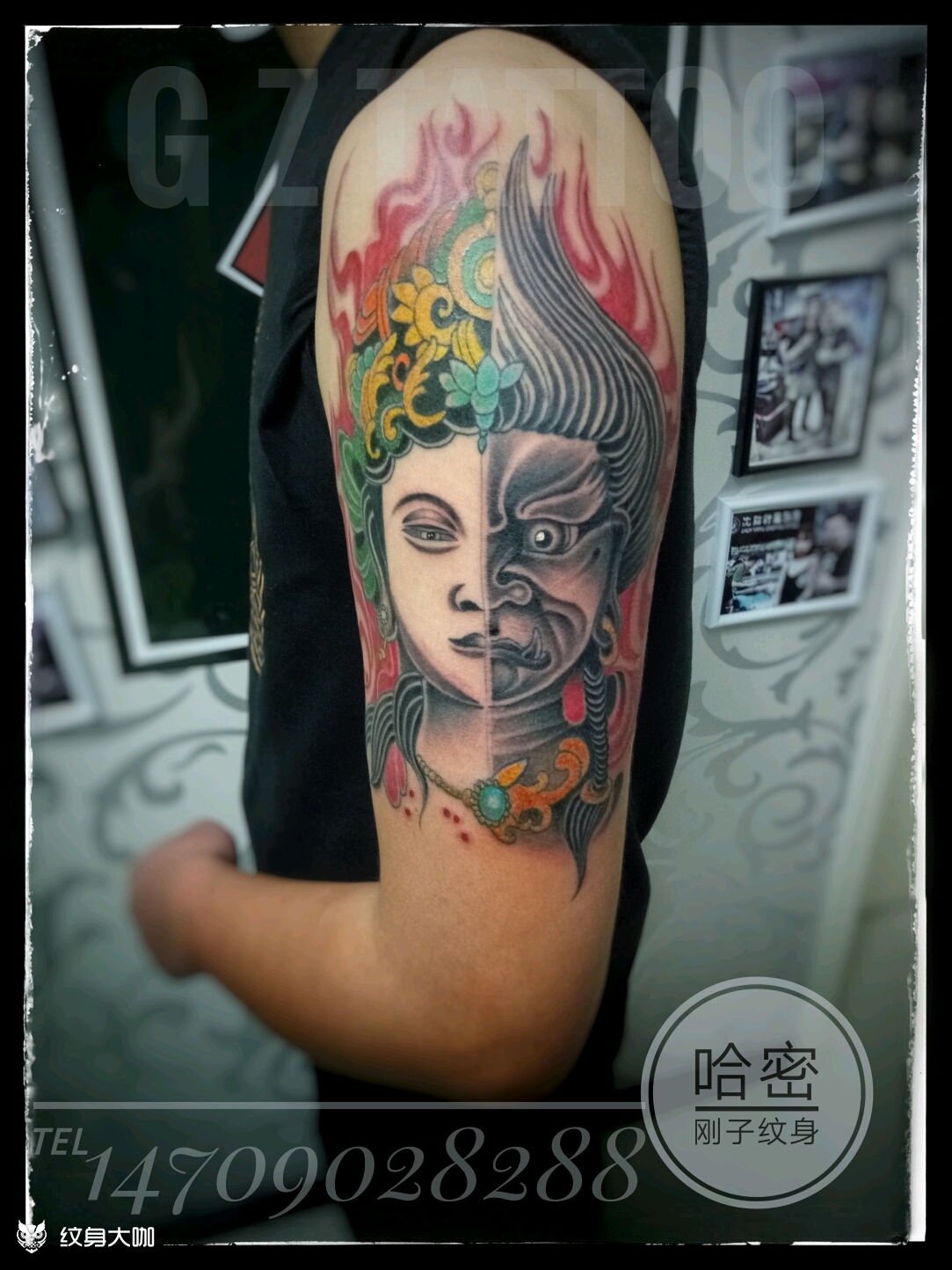 佛?魔?善?恶?_纹身图案手稿图片_哈密刚子纹身-创始人的纹身作品集