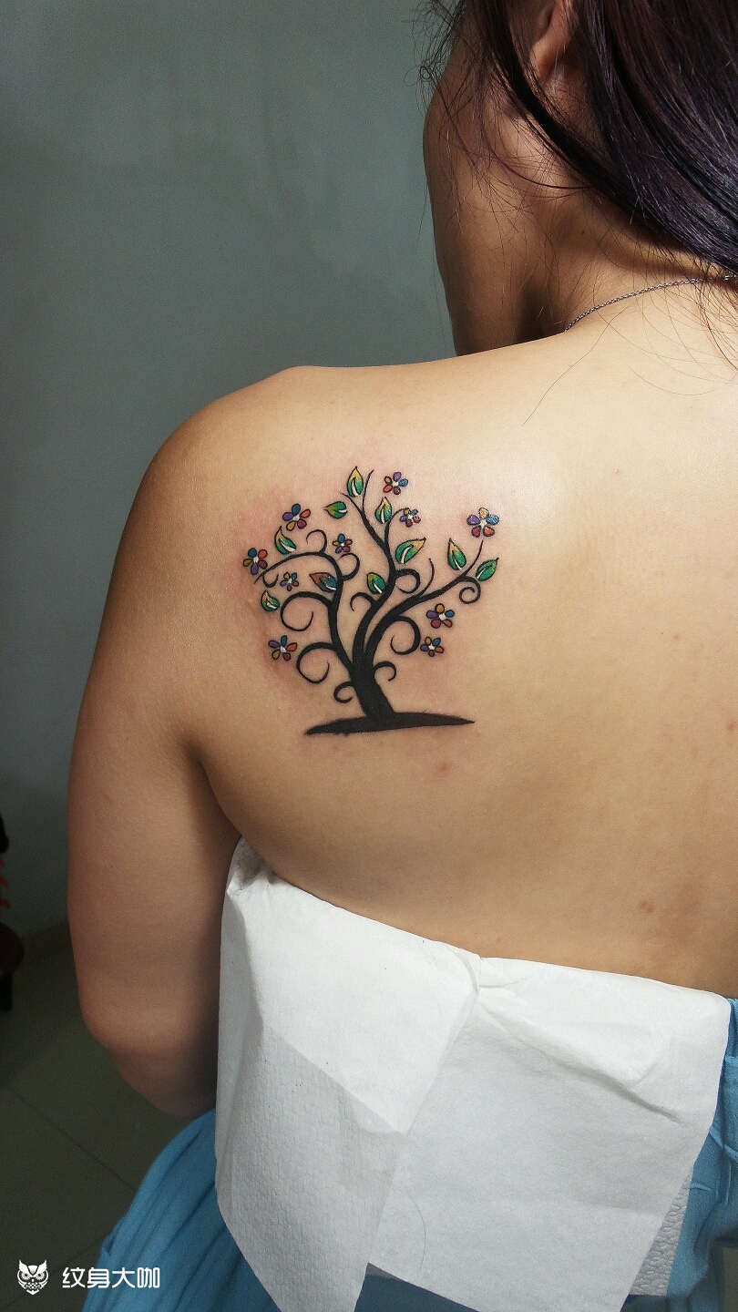 生命树_纹身图案手稿图片_李晓晨的纹身作品集
