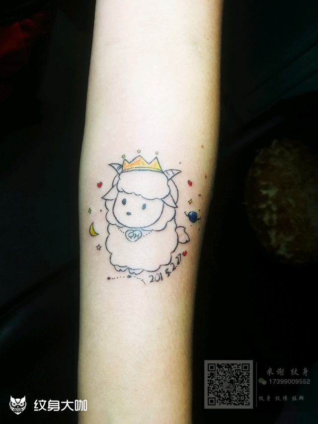 宝宝属羊_纹身图案手稿图片_米谢的纹身作品集