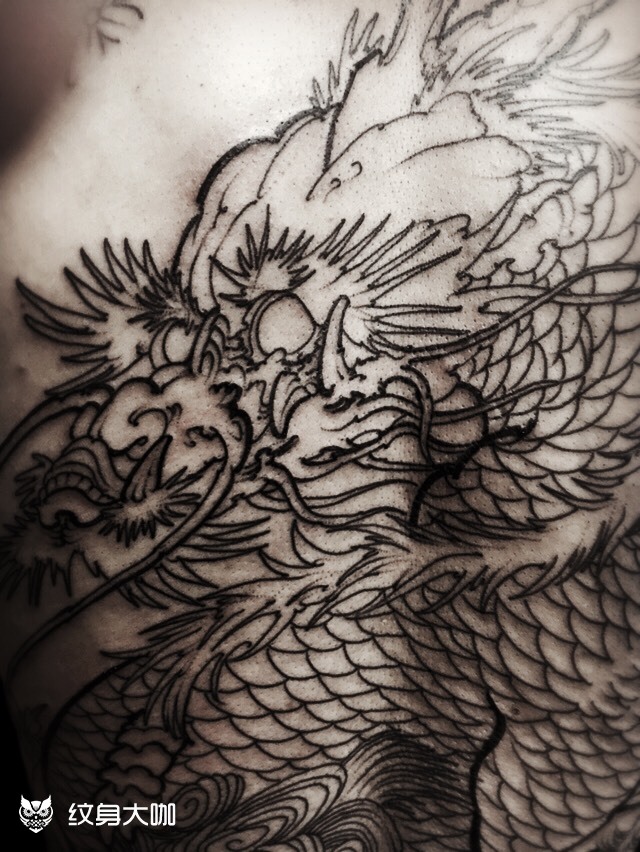 麒麟_纹身图案手稿图片_付烈的纹身作品集