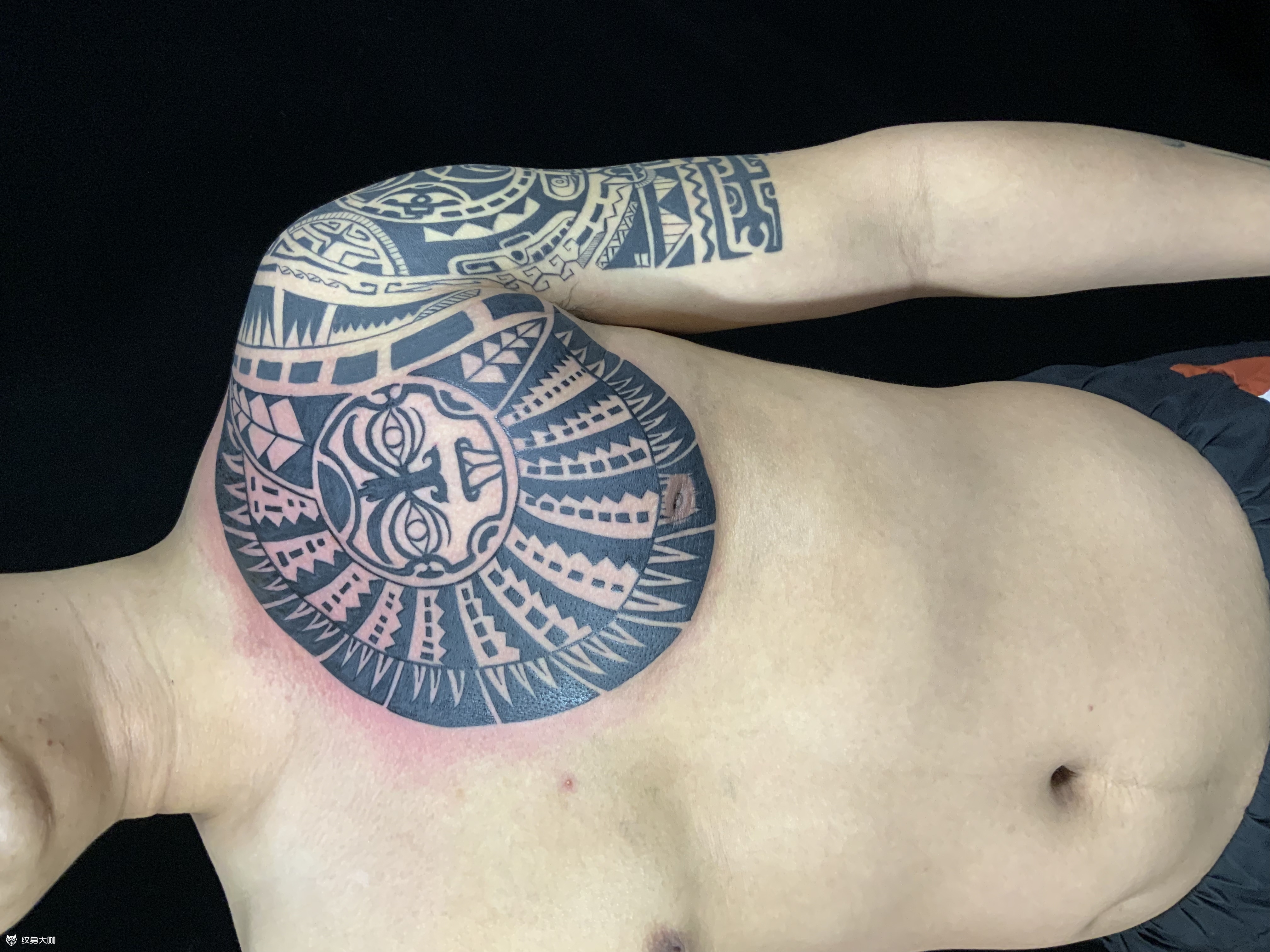 强森同款半甲给我的老顾客走一_纹身吧社区 - 纹身大咖