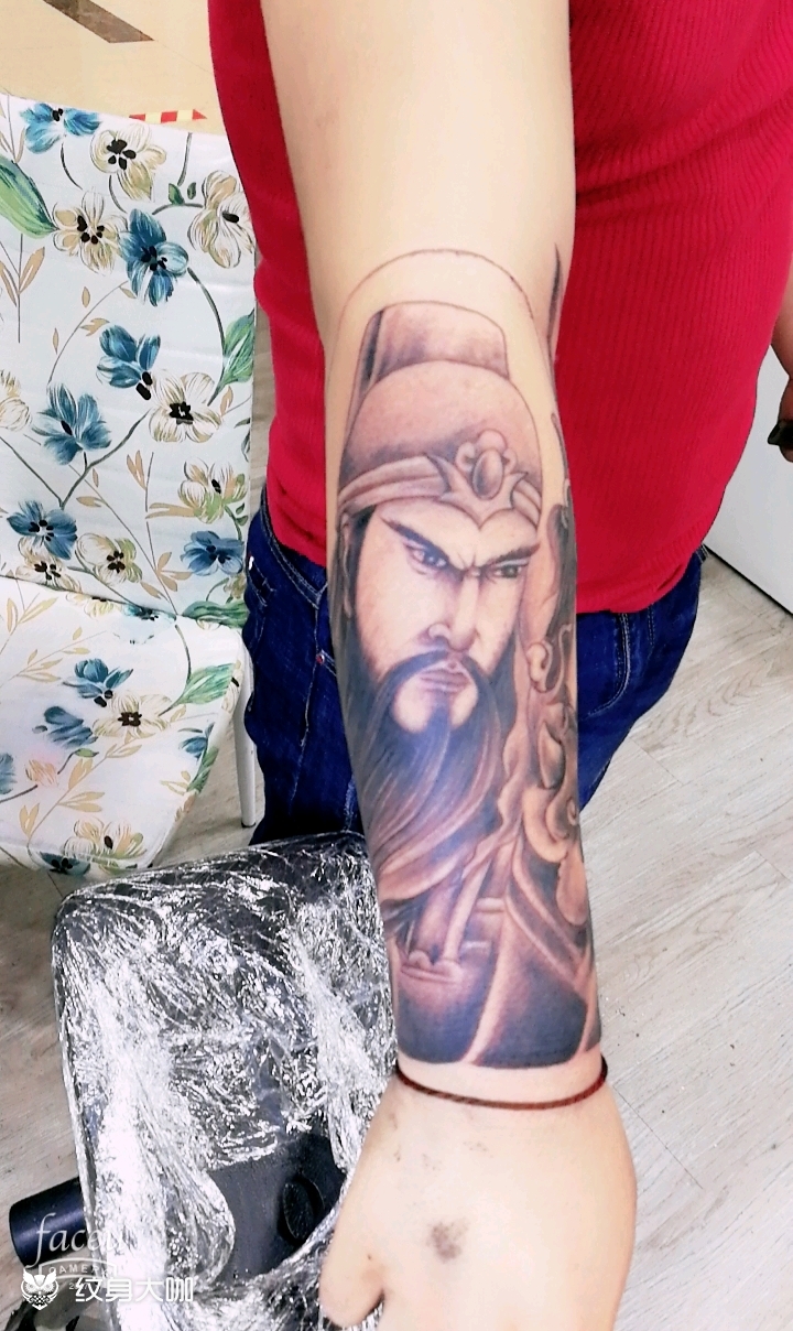 刘关张花臂_纹身图案手稿图片_陈辉的纹身作品集