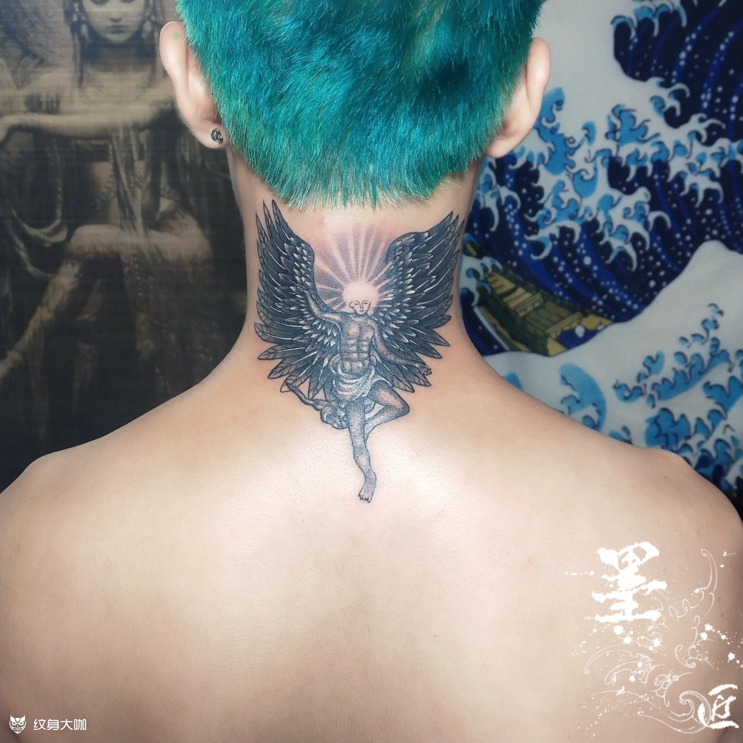 炽天使_纹身图案手稿图片_啊耀的纹身作品集