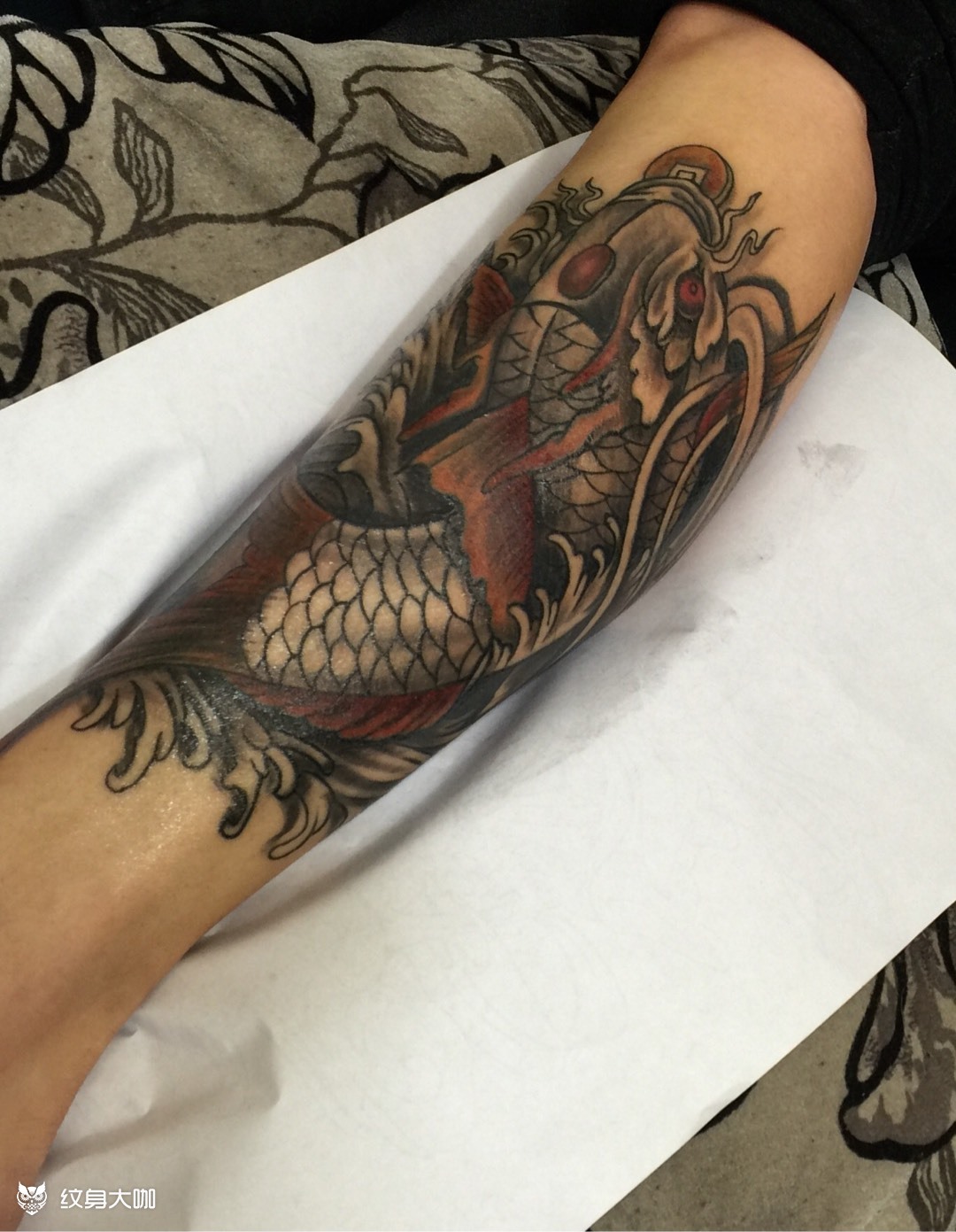 招财鱼_纹身图案手稿图片_王恩俊的纹身作品集
