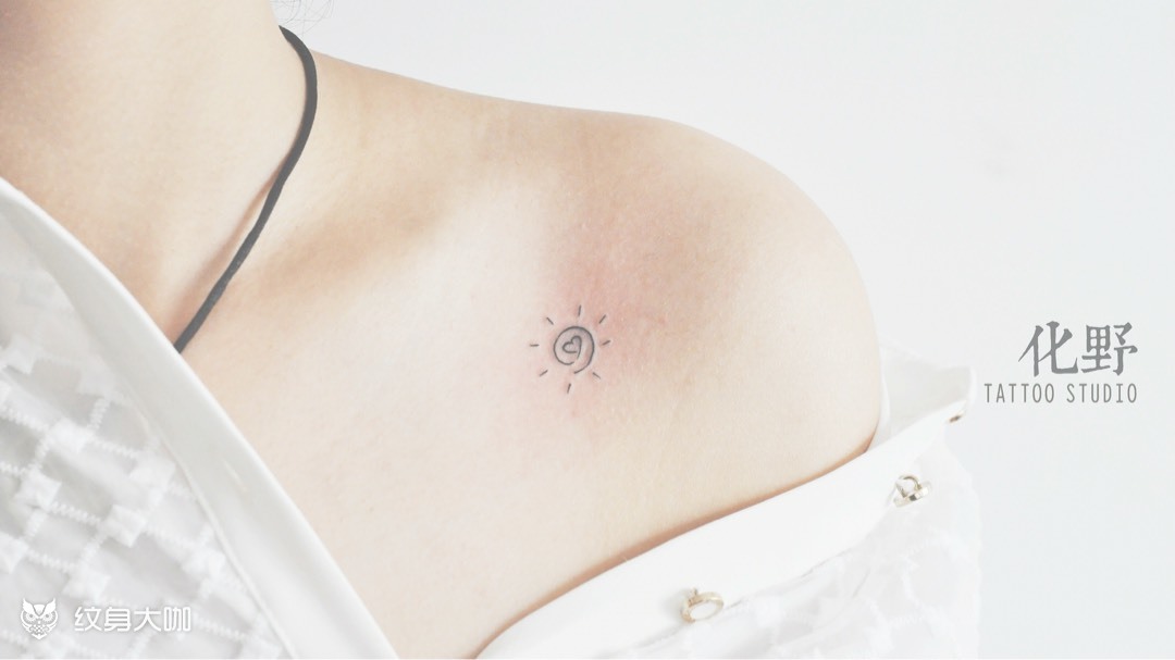 小呀小太阳_纹身图案手稿图片_化野tattoo|殷软软的纹身作品集
