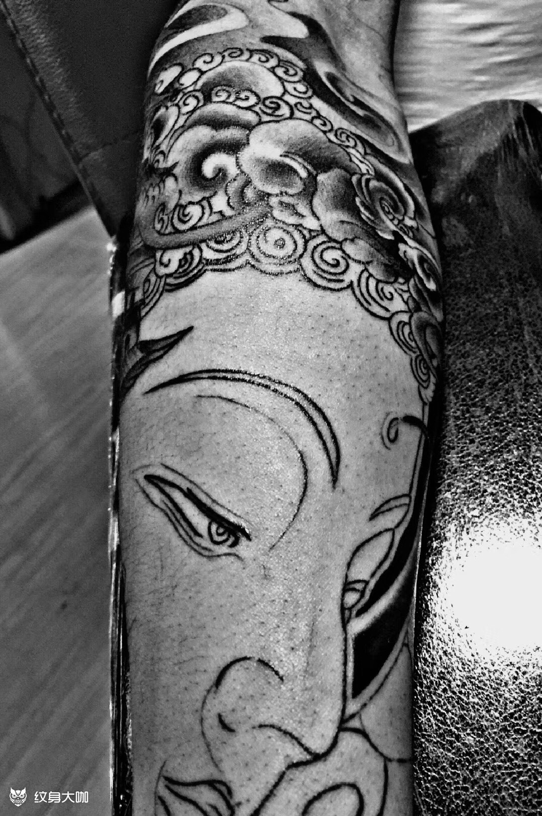 花臂佛 进度_纹身图案手稿图片_千手雕的纹身作品集