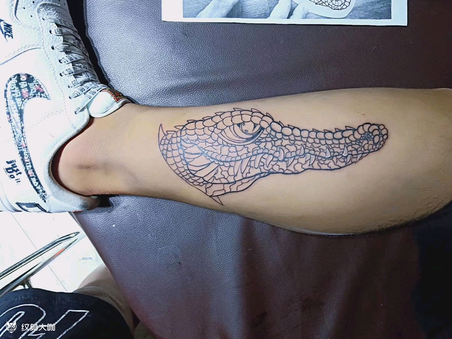 鳄鱼_纹身图案手稿图片_袁东泽的纹身作品集